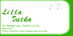 lilla dutka business card